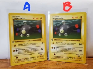 1st Edition Shadowless Magnemite Base Set 53/102 - Pokemon CCG WoTC English - Picture 1 of 2