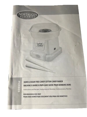 Nostalgia Retro Cotton Candy Maker Electric Hard Candy Manual Only - Image 1 of 4