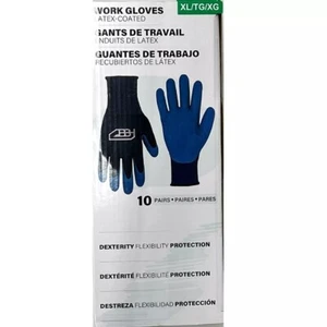 BBH Guanti da Lavoro Primaverili Rivestiti in Lattice Multicolore 10 Paia, Extra Large XL - Foto 1 di 4
