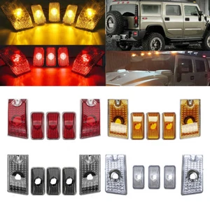 For 2003-2009 Hummer H2 SUT LED Top Roof Cab Marker Running Light Cover Lens Kit - Picture 1 of 28