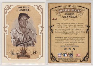 2004 Donruss Diamond Kings Legends Bronze Framed Sepia Stan Musial #173 HOF