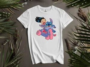 Disney Lilo And Stitch Tricycle Funny Cute Hoodie Tshirt Men Women Unisex AD431 - Picture 1 of 6