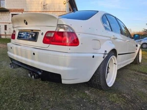 Parafanghi posteriori BMW e46 berlina + paraurti posteriore stile CSL M3 widebody drift punzone giornaliera - Foto 1 di 6
