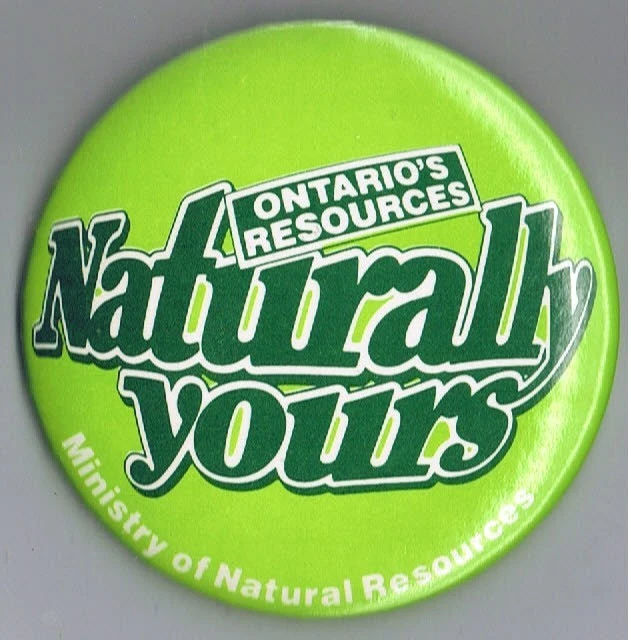 Ontario Ministerio de Recursos Naturales 3" Publicidad Pinback Botón Canadá Verde Foto 1 de 1