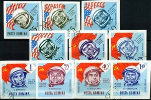 Romania serie completa sin dentar año 1963 C.A. yvert nr. 199/208 usada cosmos - Imagen 1 de 1