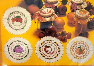 Creative Circle CANNING JAR LID COVERS #1910 Embroidery Kit ©1981 - Picture 1 of 4