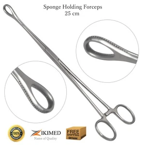 Esponja ósea que sostiene fórceps quirúrgicos mandíbulas serradas acero inoxidable 25 cm - Imagen 1 de 3