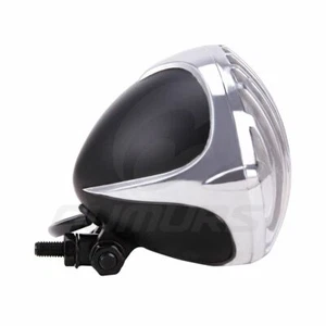 Faro con aletas azules para Harley Chopper Bobber Cafe Racer personalizado - Imagen 1 de 12