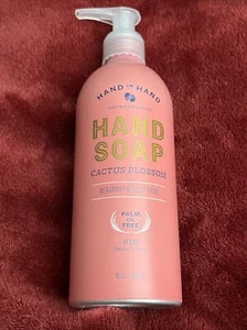 2)HAND IN HAND HAND WASH CACTUS BLOSSOM & BERGAMOT CRISP BASIL PALM OF OIL VEGAN - Picture 1 of 5