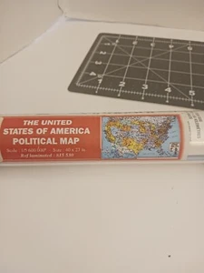 Mapa de pared laminado político de los Estados Unidos 2002 ¡Nunca abierto sellado de fábrica! - Imagen 1 de 8
