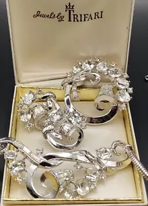 Trifari Alfred Philippe Paseo Collar Broche Pendientes Demi 1952 - Imagen 1 de 13