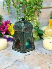 Antique Effect Moroccan Style Lantern Candle Multicoloured Tealight Holder