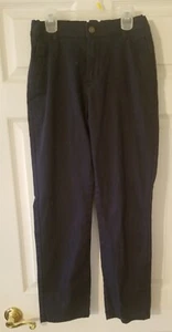 IZOD Navy Flat Front Adjustable Waist Four Pocket Chinos Size 16 Husky - Picture 1 of 3