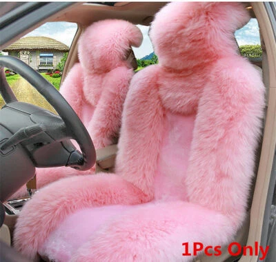 Genuine Australian Sheepskin Fur Car Front Seat Cover Cushion Mat Long Wool Fur Foto 1 de 4