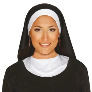 Adult NUN Headpiece and Neck Cover Church Sister Act Religious Habit Hen Party - Picture 1 of 5