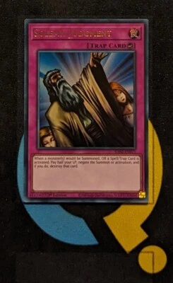 RA02-EN075 Solemn Judgment Ultra Rare 1st Edition YuGiOh - Image 1 of 3