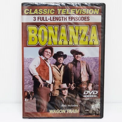 Bonanza Classic Television DVD 3 Full Length Episodes + Wagon Train Sealed - Image 1 of 2