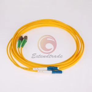 Cordon patch câble fibre optique 5M FC/APC-LC/UPC 9/125 SM 2 cœurs duplex - Photo 1/9