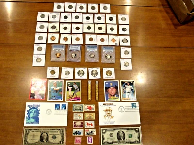 PCGS Graded coins, Indian head wheat Buffalo uncirculated proofs stamps FDC - Image 1 of 4