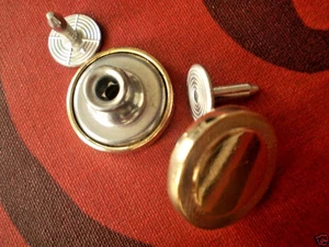 2 Metal Masive Trousers Jacket Buttons Colour Gold Without Sew 16mm Кнопки - Picture 1 of 2