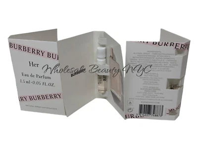 Lote de 3 Burberry Her Eau De Parfum Spray Natural .05 Oz/1.5 ml - Nuevo. Cardado Foto 1 de 3
