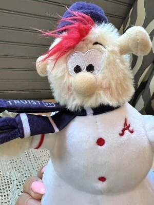 Atlanta Braves Blooper Snowman Plush Toy 9” Holiday - Image 1 of 4