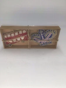 Weihnachtsschmuck Set London Motto Perlen - Bild 1 von 2