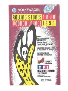 RARE / TICKET BILLET CONCERT - THE ROLLING STONES : LIVE A PARIS ( FRANCE ) 1995 - Picture 1 of 3