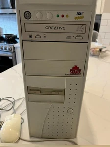 Vintage ASI 9000 AMD 486 DX2 Computer w/ SB16, Serial Mouse and KB - Working - Afbeelding 1 van 24