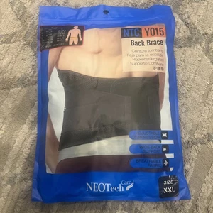 Neotech Black Adjustable Double Padded Back Brace Size XXL - Picture 1 of 3