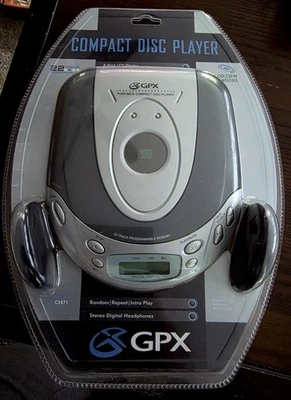 GPX C3871 Portátil Disco Compacto Reproductor de CD Auriculares Sellados Antigua Escuela Nuevo de Lote Antiguo Foto 1 de 2