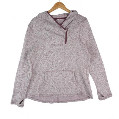 Kyodan Sudadera con Capucha Exterior Para Mujer XL Rosa Mármol Cuarto Cremallera Vellón Agujeros para los Pulgares Acogedora Foto 1 de 4