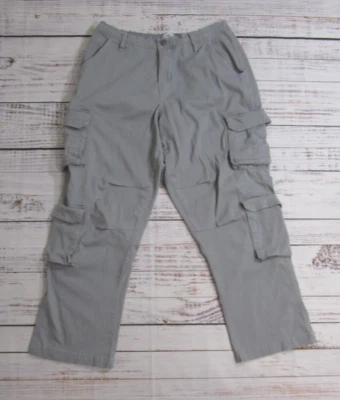 Rue 21 + серый высоты грузовой брюки эластичный пояс прямые штанины женщин плюс размер 1 X - Изображение 1 из 4