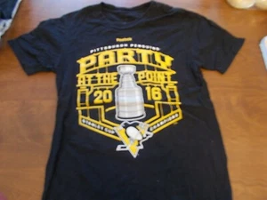 pittsburgh penguins youth medium tshirt stanley cup 2016 party at the point - Picture 1 of 2