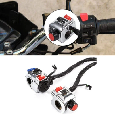 1 Par Conjunto de Control de Interruptor de 7/8" Manillar Faro Encendido/apagado Lámpara de Señal de Giro Foto 1 de 4