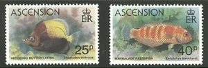 Ascension 1980 Scott # 264-265 Mint Never Hinged Inverted WMK - Picture 1 of 1