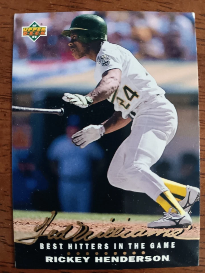 Tarjeta de béisbol Rickey Henderson Oakland Athletics 1992 cubierta superior #T7 Foto 1 de 1