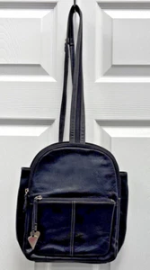 Aurielle Mini Rucksack schwarz Leder wandelbar Sling Bag Herz Anhänger - Bild 1 von 5