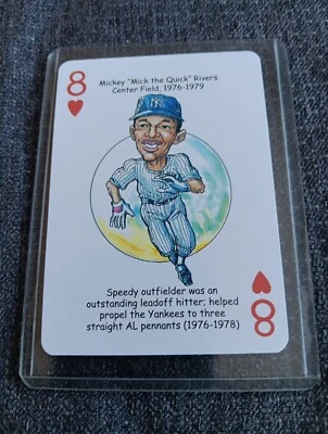 Mickey Rivers Card  New York Yankees Hero Decks Playing Card  Foto 1 de 2