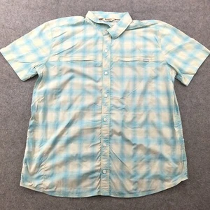 SIMMS Shirt Mens XL Blue White Logo Button Up Pocket Logo Fishing Outdoors - Picture 1 of 9