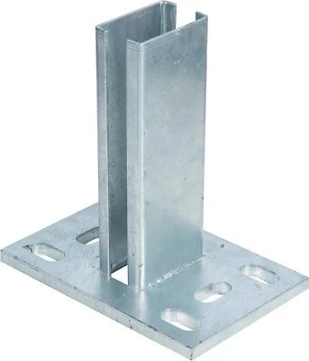 686055 Staffa Portapalo per Pali per Recinzione per Cordolo a L, Acciaio, 150 X  - Immagine 1 di 2