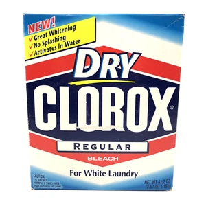 Vintage Dry Clorox Laundry Detergent Soap Box 90s Movie Prop 1999 Advertising - Picture 1 of 5