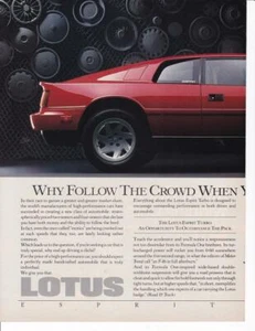 Lotus Esprit Turbo 1988 anuncio impreso - Imagen 1 de 1