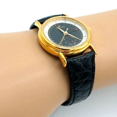 Reloj de cuarzo con puntero de fecha calendario MOVADO para dama Foto 1 de 4