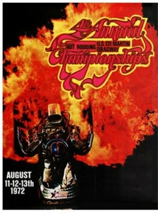 Póster de 13"X19" Martin Dragway Championships Flaming Burnout de Estados Unidos 131 - Imagen 1 de 1