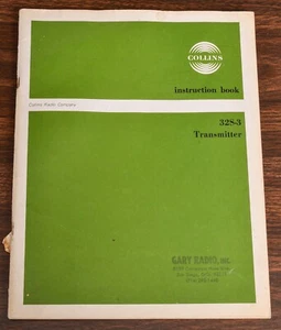 INSTRUCTION BOOK/MANUAL: COLLINS 32S-3 TRANSMITTER LOT A9 - Zdjęcie 1 z 1