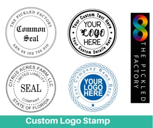 Personalised Custom Address Self Inking Common Seal Stamps - Custom Logo Stamp - Picture 1 of 2
