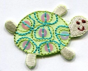 PLANCHA TORTUGA EN PARCHE APLIQUE 1 3/4 X 1 1/4 pulgadas - Imagen 1 de 1