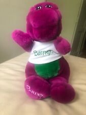 Vintage 1992 Barney the Purple Dinosaur with T-shirt 14" Plush Lyons Group