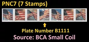US 5875-5878 5878a Flag F PNC7 BCA B1111 (from small coil) MNH 2024 - Picture 1 of 1